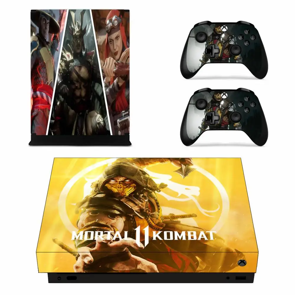 Mortal Kombat Dragon Full Cover Skin Console & Controller Decal Stickers for Xbox One X Skin Stickers Vinyl