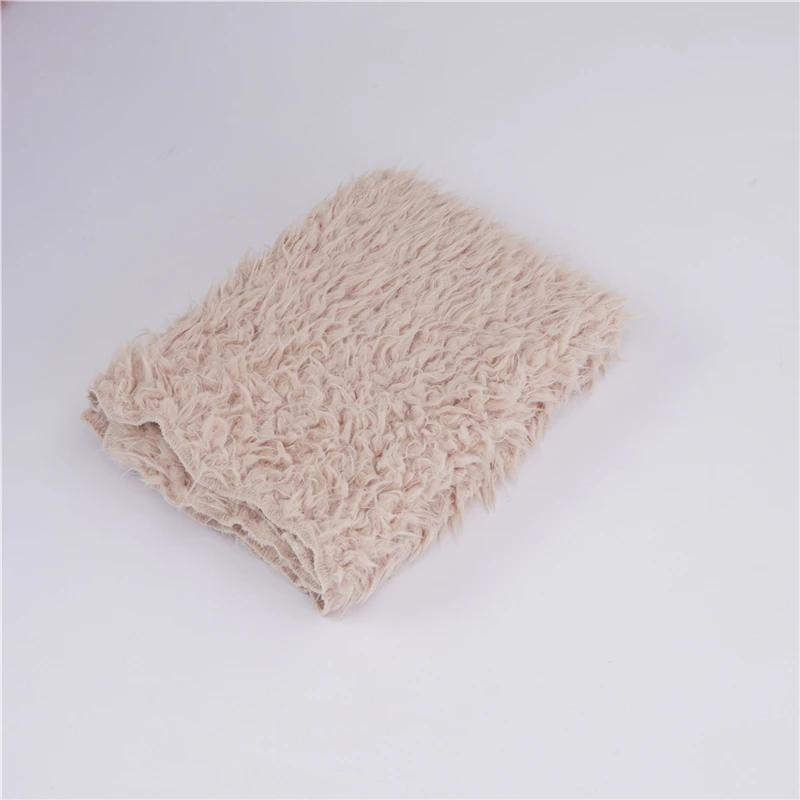 55*80cm Newbron Baby Photography Blanket Faux Fur Pads Plush Infant Soft Blankets Photo Props Basket Filler