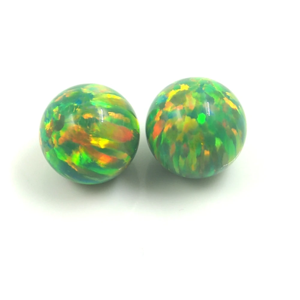 Lab Created White Red Blue Fire  Full Drilled Hole Opal Beads For Fashion Earring Jewelry Making