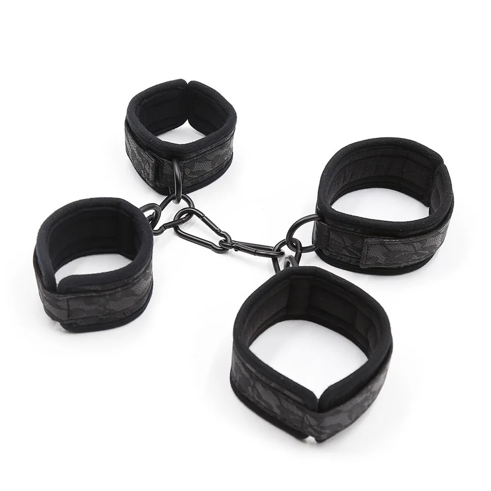 Metal Spreader Bar BDSM Bondage Equipment Restraints Handcuffs Ankle Cuffs Leather Whip Sex Toys For Couples Women Adult Games