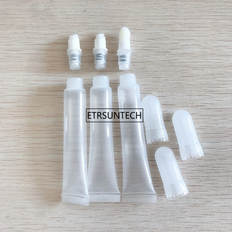 

500pcs 10ml Empty clear Plastic Tube Bottles Top Grade lip gloss tube Eye Gel Empty Cosmetic Containers F1096