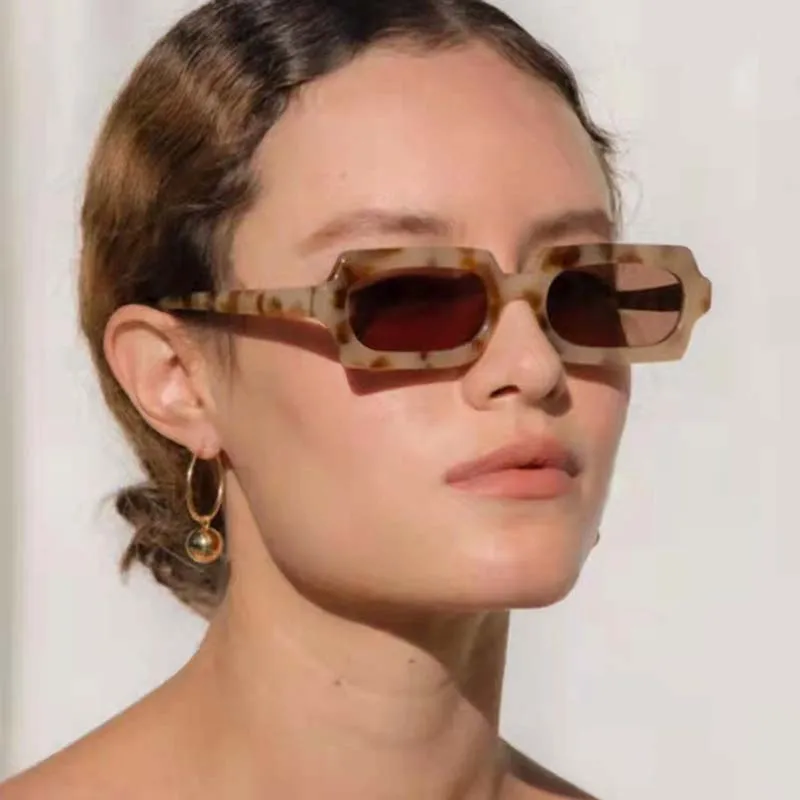

Retro Sunglasses Women 2023 Hip Hop Vintage Small Frame Square Sun Glasses Trend Leopard Eyewear Shades UV400