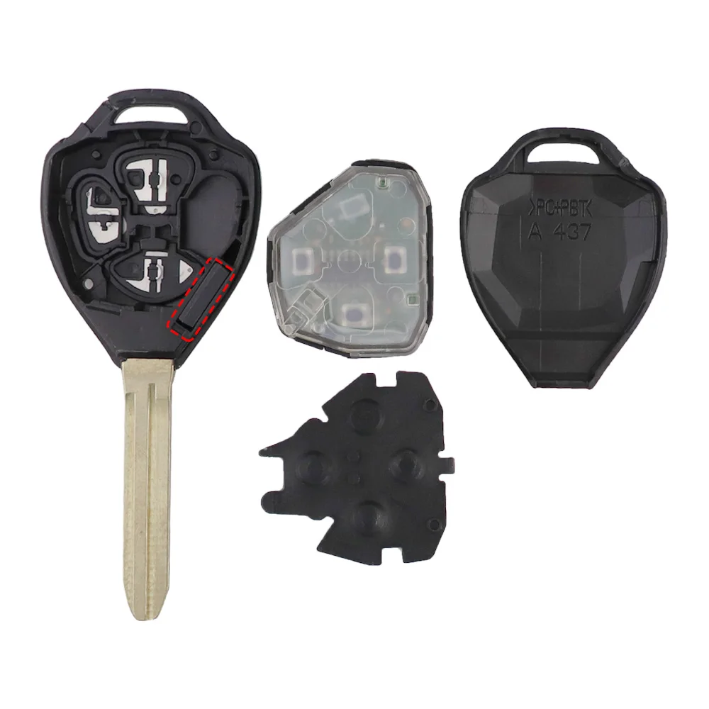 YIQIXIN 314.3 Mhz Smart Control Car Remote Key For Toyota Yaris Vigo Innova Hiace Hilux 4D67/ G Chip TOY43 Blade 2 Buttons B41TH