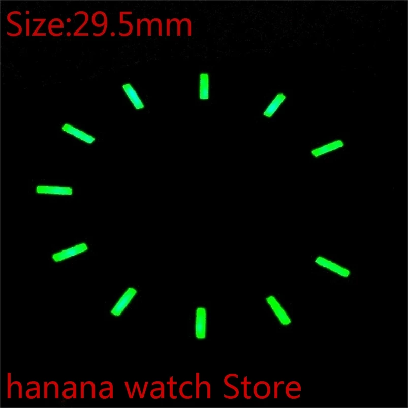 NO logo Aseptic 29.5mm Round Dial Date Kit ETA 2824/2836 Miyota 8215/8205/821A Movement Men's Watch Night Disc Parts white