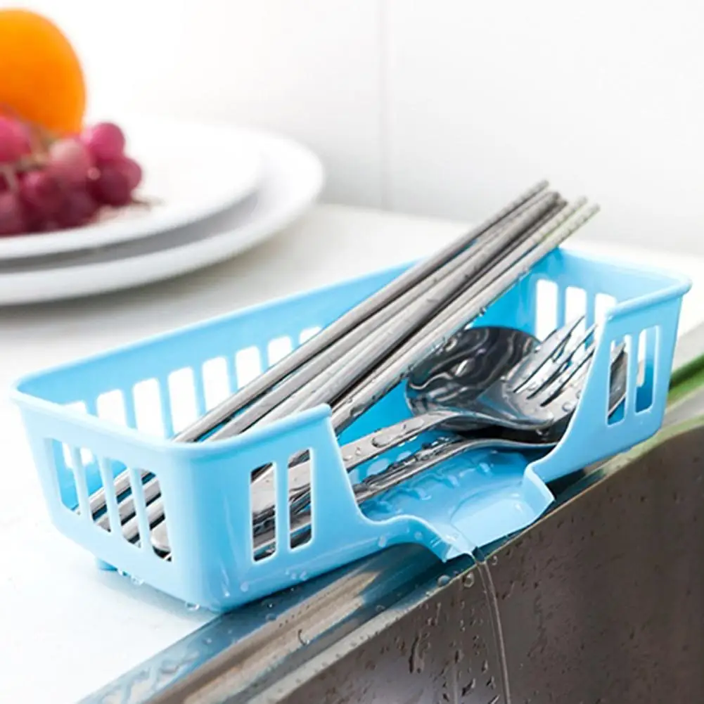 New Cutlery Sponge Drainer Kitchen Sink Bathroom Drying Rack Organizer Storage for Dish Cloth Sponge Storage Basket