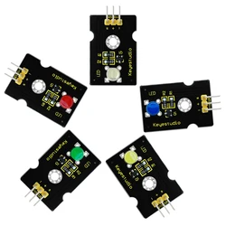 Keyestudio Super-bright Emitting Color 5MM Red/Blue/Yellow/Green/White  LED  module for Arduino STEM