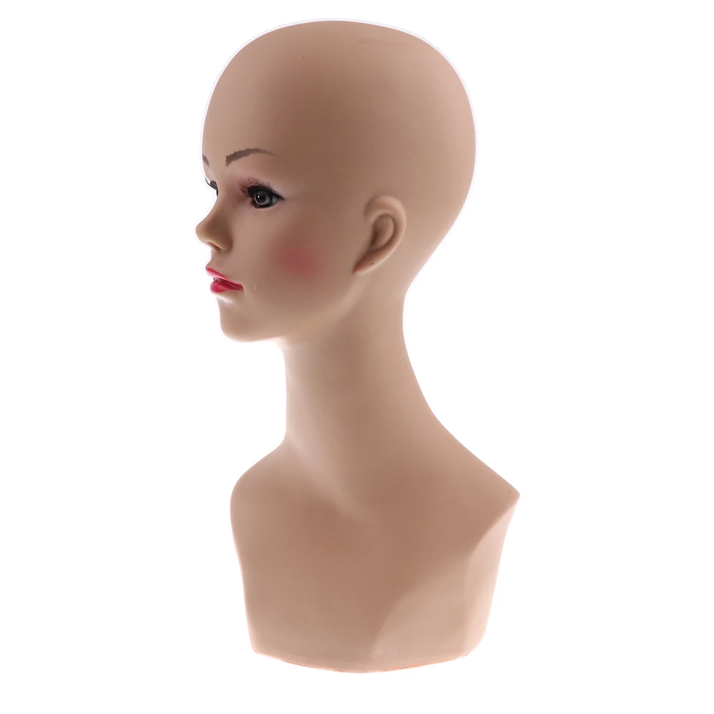 PVC Di Plastica Mannequin Femminile Testa di Manichino Modello per le Parrucche Cappello di Modo Collana Occhiali Sciarpa Banco di mostra Dei Monili Cremagliera