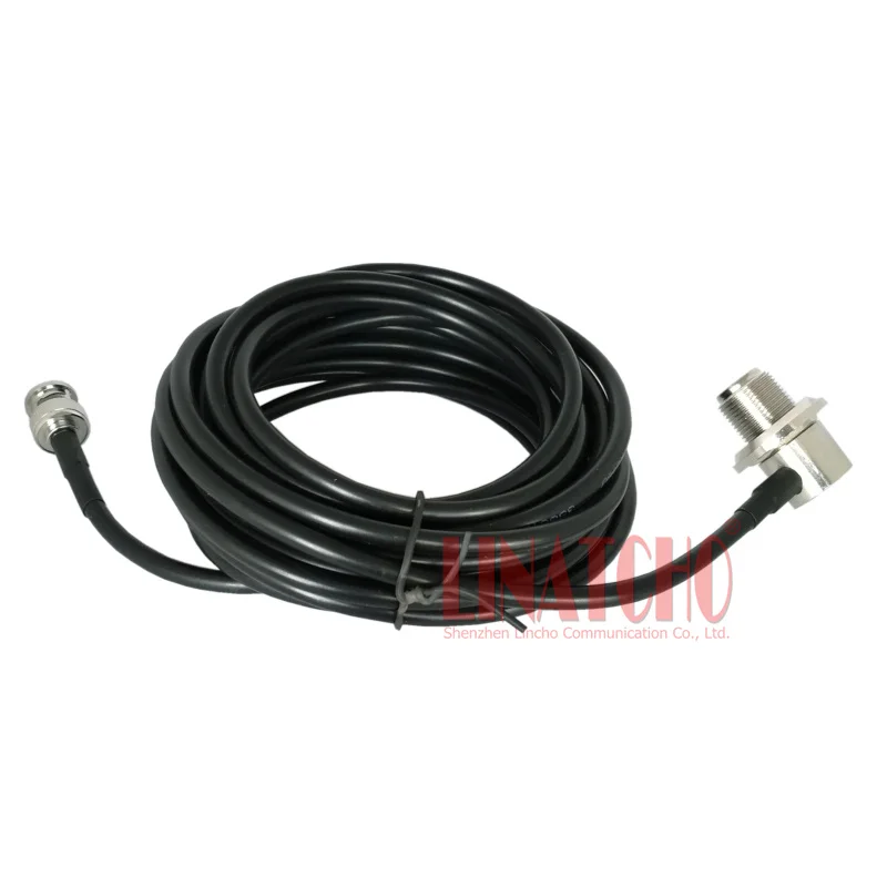 GM338 GM3688 Mobile Radio 5 Meters RG58U BNC Male Right Angle SO239 Connector Antenna Coaxial Cable
