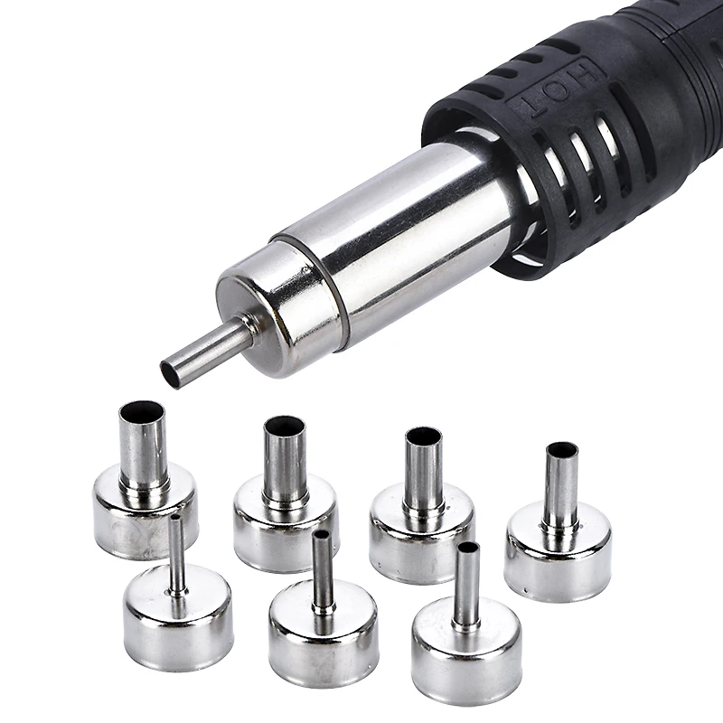 8pcs/set Welding Nozzle for hot air gun stainless steel Different sizes nozzles for 8858 8898 858D 8908 Multifunction use nozzle