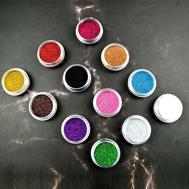 Nail Glitter Powder Shiny Sparkles Nail Art Sequins Pigment Flakes Dust 3D Decorations Arts and Craft Glitter Lip Gloss DIY Tool