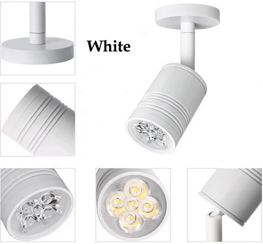 Mini holofote led para teto, luminária com lâmpadas led de 1w, 3w e 5w