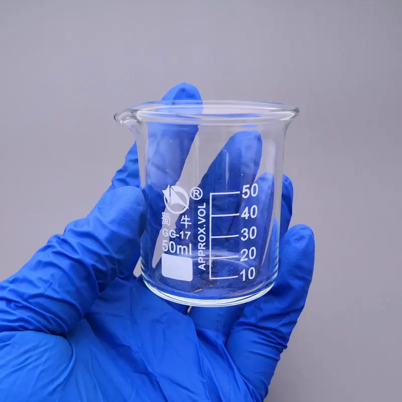 1Piece 5ml To 200ml Lab Borosilicate Glass Beaker Heat-resist Scaled Measuring Cup Laboratory Equipment