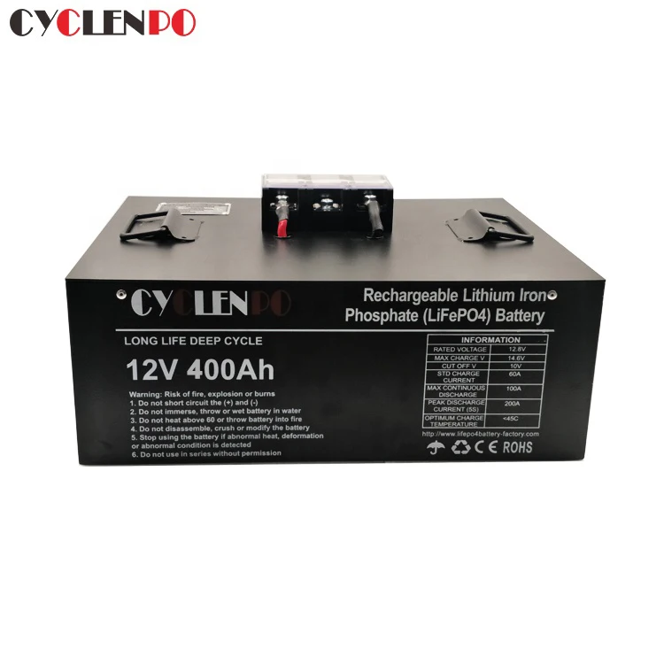 

High quality deep cycle Customized 12v 400ah lifepo4 battery for boat Solar EV RV caravan yacht Golfcart