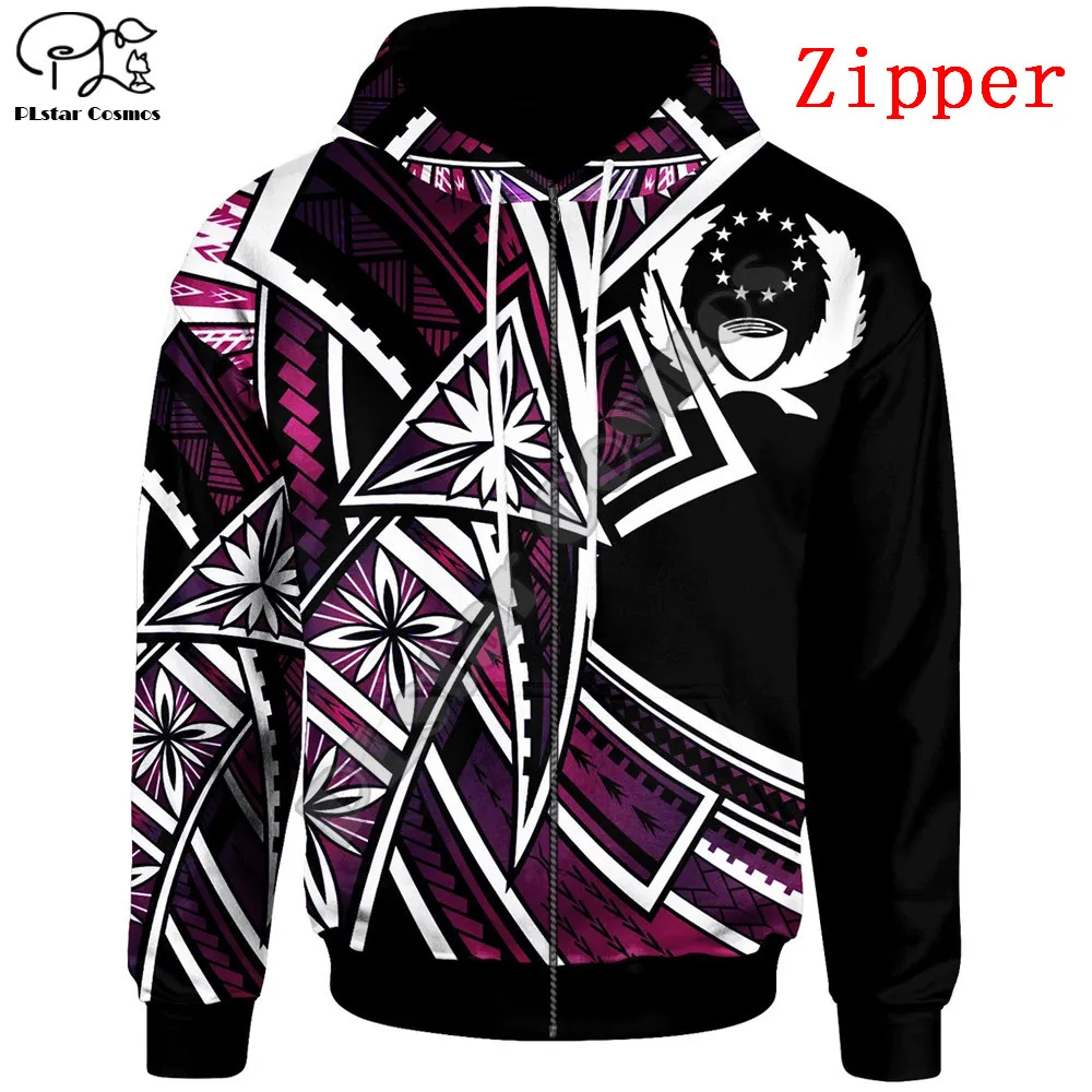 PLstar Cosmos 3DPrint Pohnpei Polynesian Culture Tribe Turtle Tattoo Unisex Men/Women Funny Harajuku Streetwear Zip Hoodies-e13