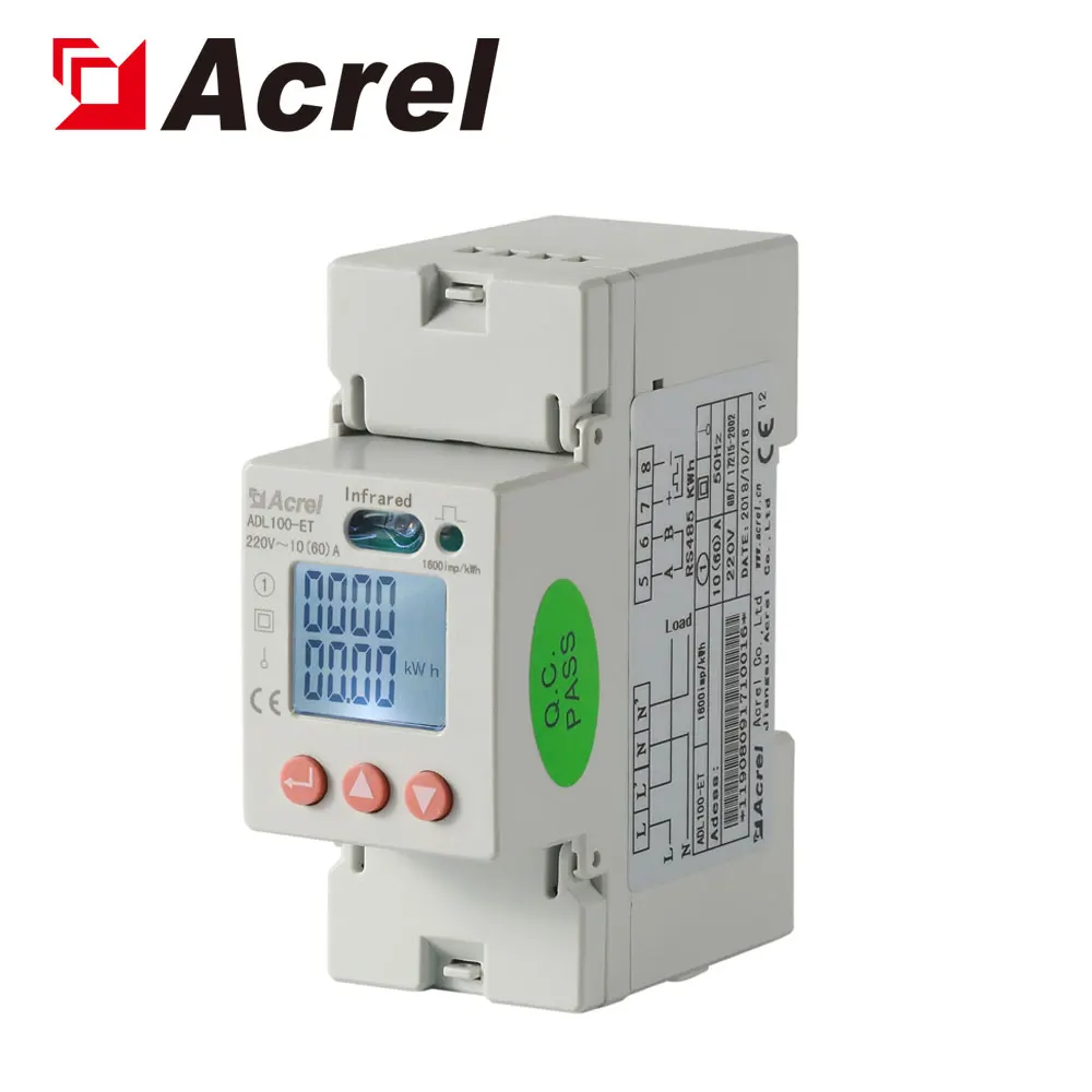 Acrel ADL100-ET/C din rail single phase energy meter with RS485 Modbus-RTU Communication