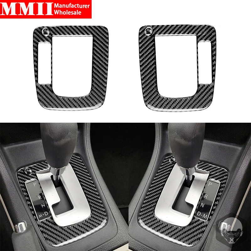 Carbon Fiber Car Accessories For Subaru Impreza XV Crosstrek 2012 2013 2014 Gear Panel Frame Cover Sticker Car Trim Stickers