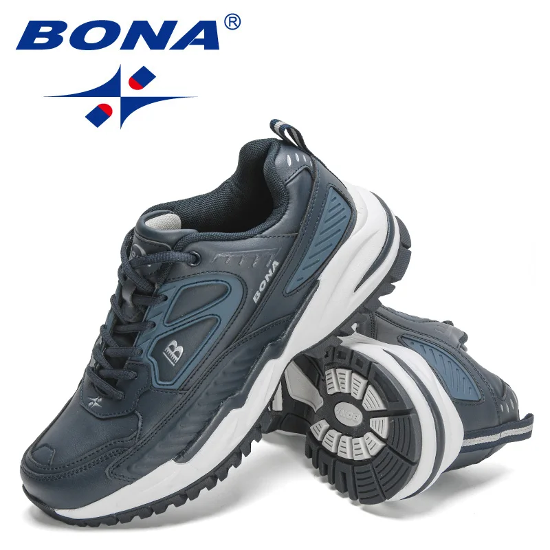 BONA 2022 New Designers Comfortable Casual Walking Shoes Men High Quality Fashion Running Shoes Man Sport Jogging Sneakers Soft