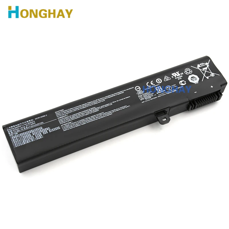 

HONGHAY BTY-M6H batterie d'ordinateur portable pour MSI GE62 GE72 GP62 GL62 GL72 GP62VR GP72VR PE60 PE70 MS-16J2 MS-16J3 MS-1792