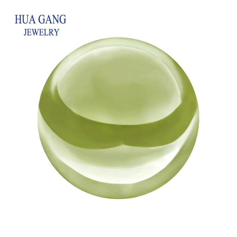 

Apple Green Stone Round Loose CZ Bead Cabochon Cut Synthetic Gems Cubic Zirconia Bead For Jewelry Making Size 6mm 8mm Wholesale