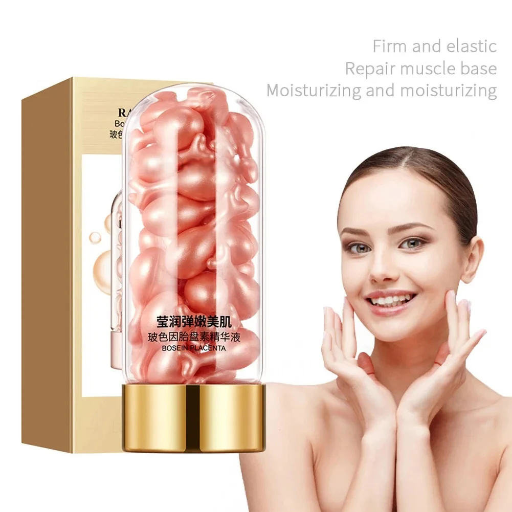 

30 Capsules/Bottle Face Bosein Placenta Serum Anti-aging Repairing Day Night Hydrating Moisturizing Whitening Beauty Health Care