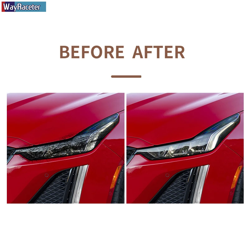 Car Front Light Transparent Sticker Headlight Protective Film For Cadillac XT4 XT5 XT6 CT4 CT5 CT6 XTS ATS Escalade Accessories