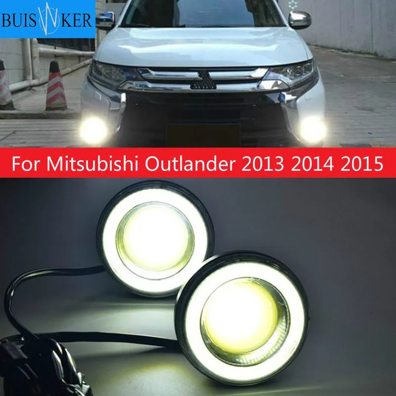 

For Mitsubishi Outlander 2013 2014 2015 Daytime Running Light LED DRL fog lamp Driving lights Yellow Turn Signal Lamp