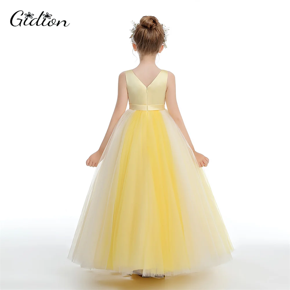 A-Line Princess Flower Girl Dress For Children Birthday Party Wedding Ceremony Graduation Pageant Ball Junior Bridesmaid Dress