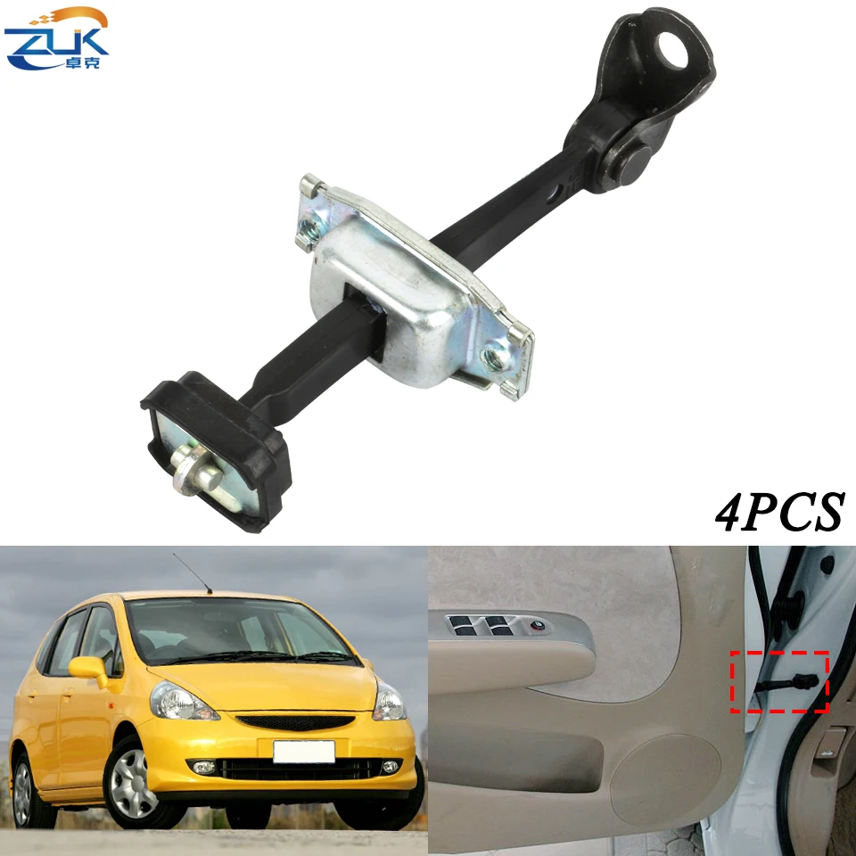 ZUK 4PCS Car Door Checker Door Check Strap Stopper Dla HONDA FIT JAZZ CITY GD1 GD3 GD6 GD8 2003-2008 72380-SEN-H01 72880-SEN-H01