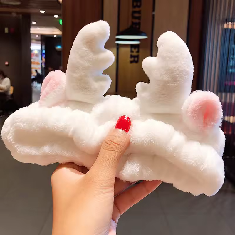 Wash Face Hair Holder Hairbands Soft Warm Coral Fleece Bow Animal Ears Headband For Women Girls Turban Fashion Hair Accessories - Image 20