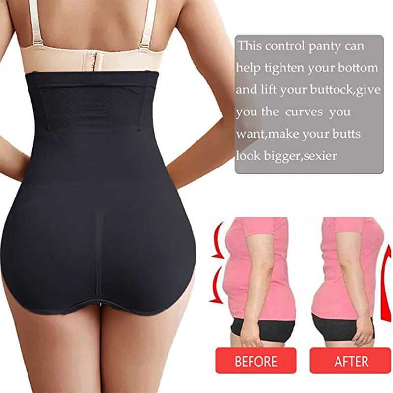 LAZAWG Women Butt Lifter Shapewear Hight Waist Tummy Control Body Shaper Shorts Waist Trainer Panty Panties with Hook Shapers