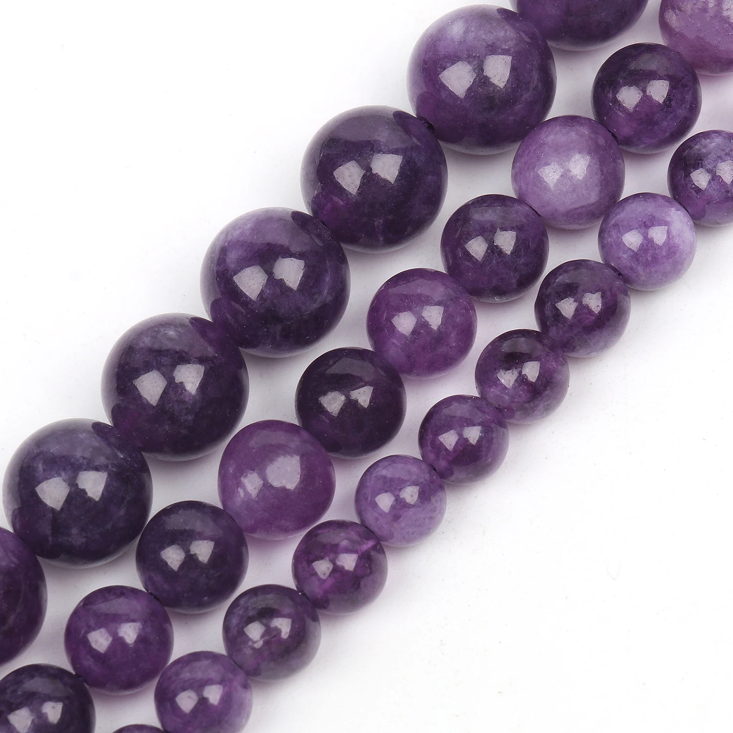 Natural Stone Amethyst Purple Quartz Crystal Beads for Jewelry Making Bracelet Beads Round Loose Necklace DIY Charms 6/8/10mm