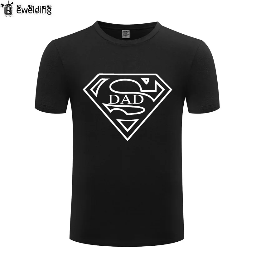 SuperHero Super Dad T Shirt Men Funny Cotton Short Sleeve Tshirt Novelty T-Shirt for Men Tops Tees Father\'s Day Gift