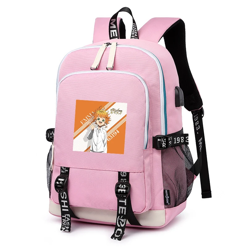 

The Promised Neverland Anime Bookbag Oxford Ladies Bagpack Mochilas School Bags For Girls Cartoon Women Backpack Laptop Rugzak
