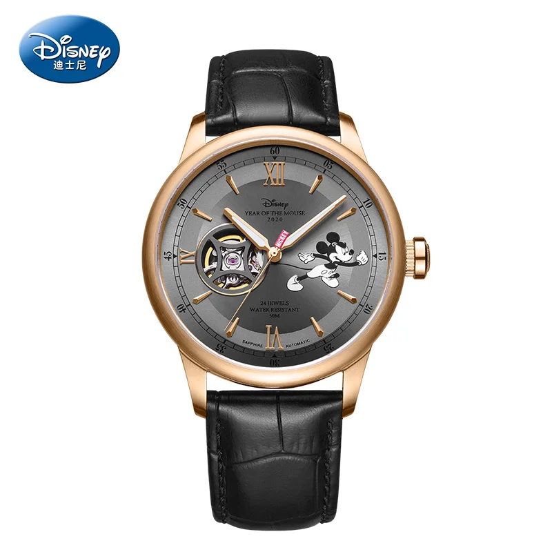 Disney Micky Mouse Limited Editon Men Automatic Wrist Watch Japan Mechanical Movement 50M Waterproof Luminous Hands Hollow 2020