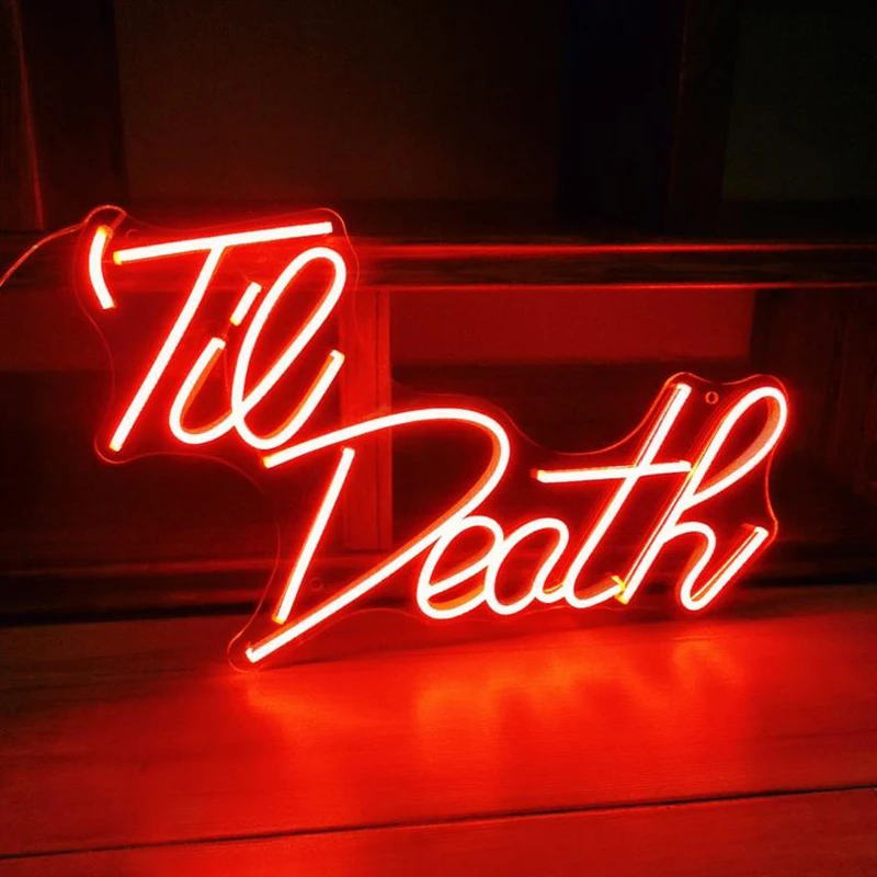 Custom Waterproof Outdoor LED Flex Neon Sign, TIE DEATH Visual Art, Bar, Pub, Club, Wall Hanging, Flexible Decoration for Room