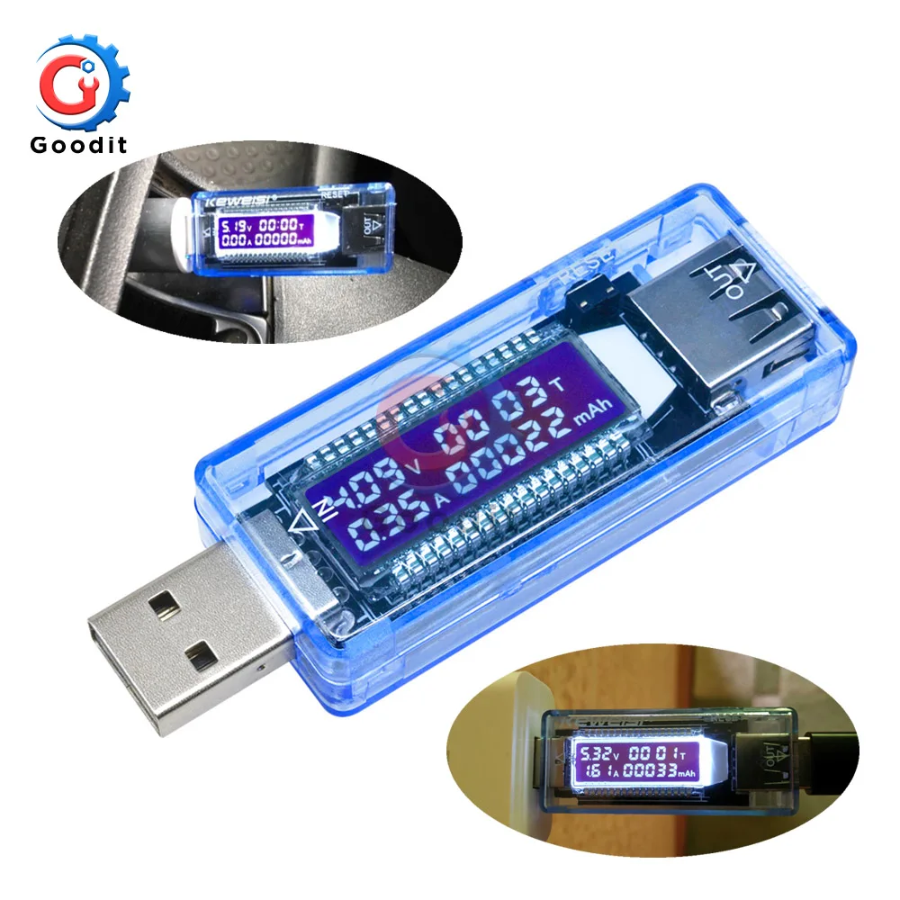 USB Tester DC Digital Voltmeter Amperimetro Voltage Current Meter Ammeter Detector Power Bank Charger Indicator USB Doctor