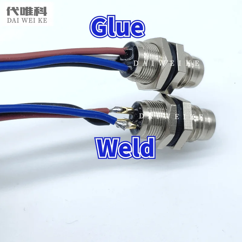 Pinos Pinos Soquetes Conectores de Cabo 8p12p Macho Fêmea Plugues 20cm Aviação Telecom Mais Leve Câmera Conector de Soldagem 50 Peças M12