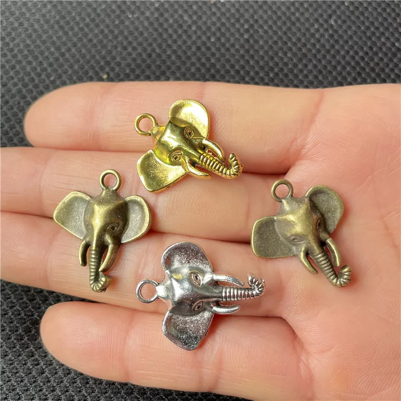 JunKang 10pcs African Flying Elephant Pendant DIY Handmade Necklace Bracelet Connecting Piece Wholesale Jewelry