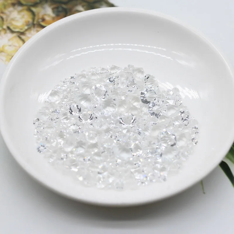 ss4-ss38 Transparent Clear Crystal Nail Art Rhinestone Round Double PointBack Glass Strass Gem Table Confetti Wedding Decoration