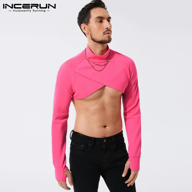 Collar polo long sleeve crop top online