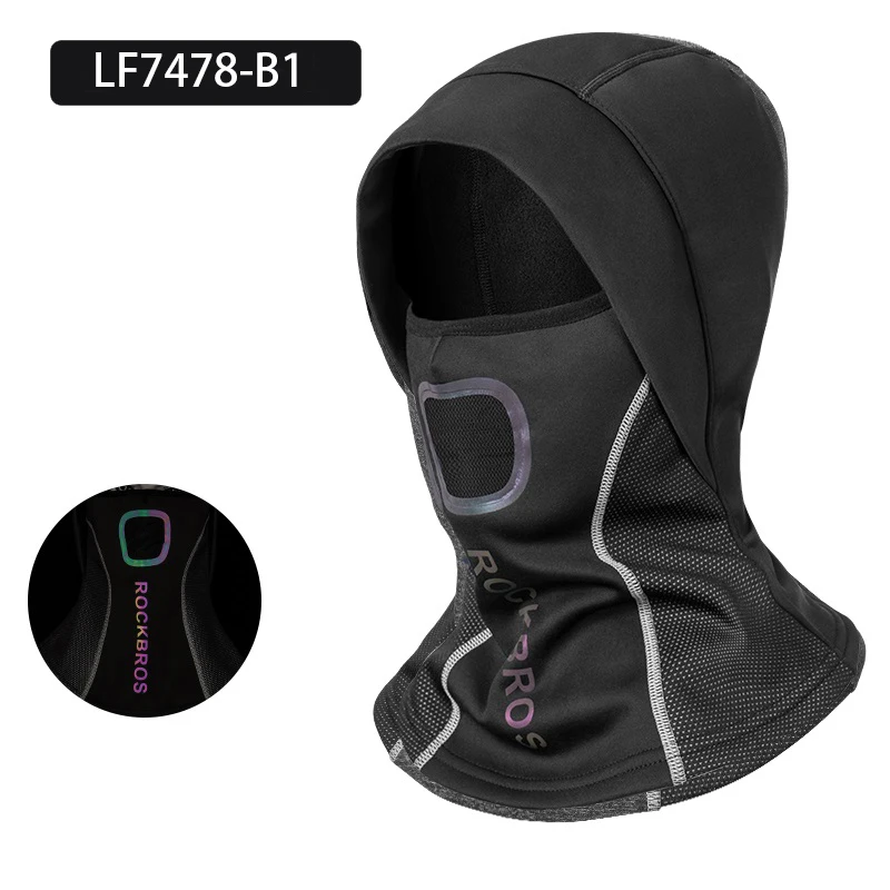 ROCKBROS Winter Gesicht Maske Radfahren Thermal Halbe Gesicht Maske Balaclava Skifahren Lauf Snownboard Sport Hut Maske Hals Wärmer Headwear