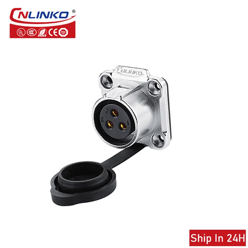 Cnlinko LP20 2 3 4pin Industrial IP67 Waterproof Plug Socket Power Cable Connector for Aviation Solar LED Display Adapter