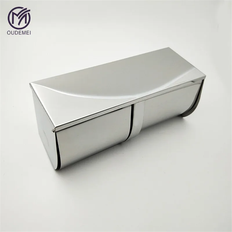 Stainless Steel SUS304 Chrome Polish Bathroom Mount Double Paper Towel Holder