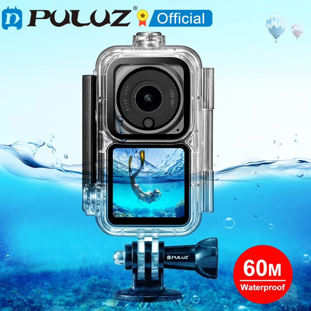 PULUZ 60m Waterproof Housing Diving Case for DJI Action 2 Camera Unit / Power Combo / Dual-Screen Combo Underwater Cover