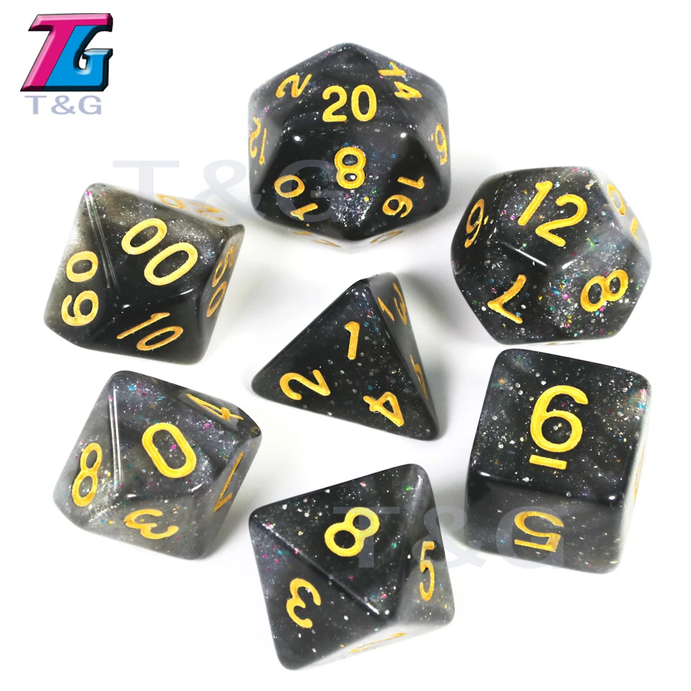 Super Universe Galaxy Dice Set of D4-D20, DND Board Game Accessories Newest Hot Dice 56PCS with Bag