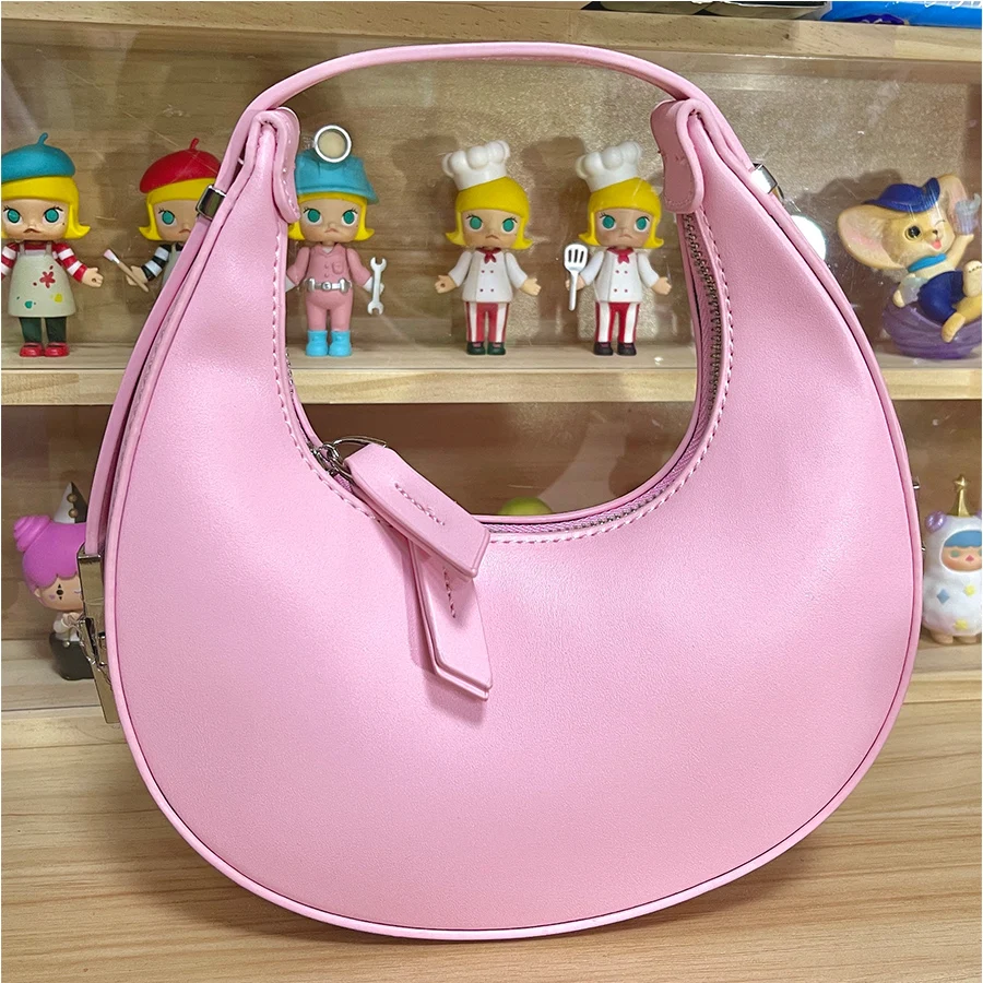 Imagem -02 - Bolsa de Ombro de Couro Crescente para Mulheres Bolsas Pequenas Bolsa Feminina Marca de Luxo Bolsa Axila Feminina Viagem de Moda