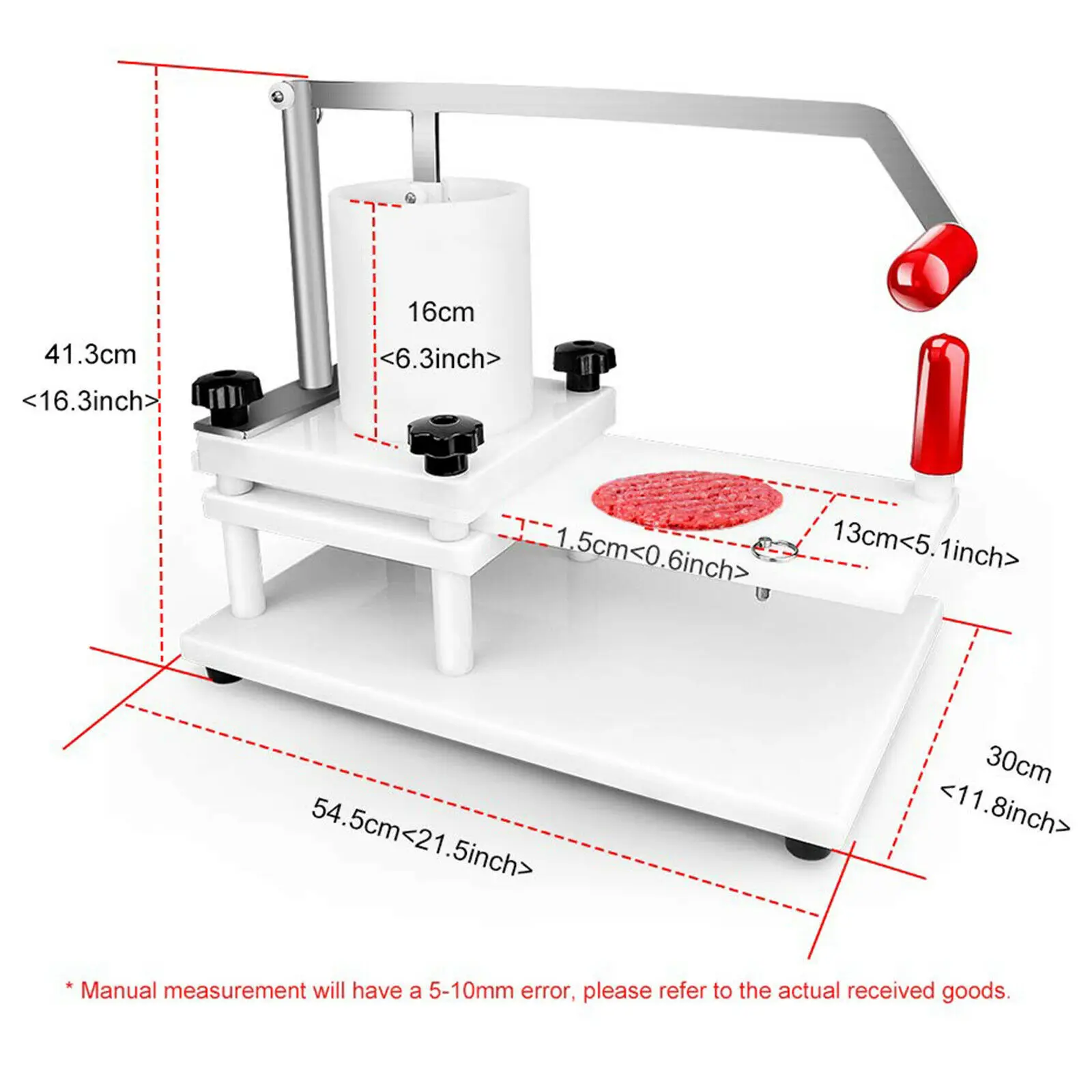 VEVOR Hamburger Patty Maker 51mm 110mm 130mm Mold Commercial Manual Round Burger Press Meat Shaping Machine Kitchen Appliances