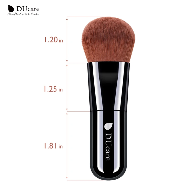 Ducare 1pcs Professional Foundation Brush high quality makeup brushes brown Synthetic Hair with Box Makeup Brush Essential Tools