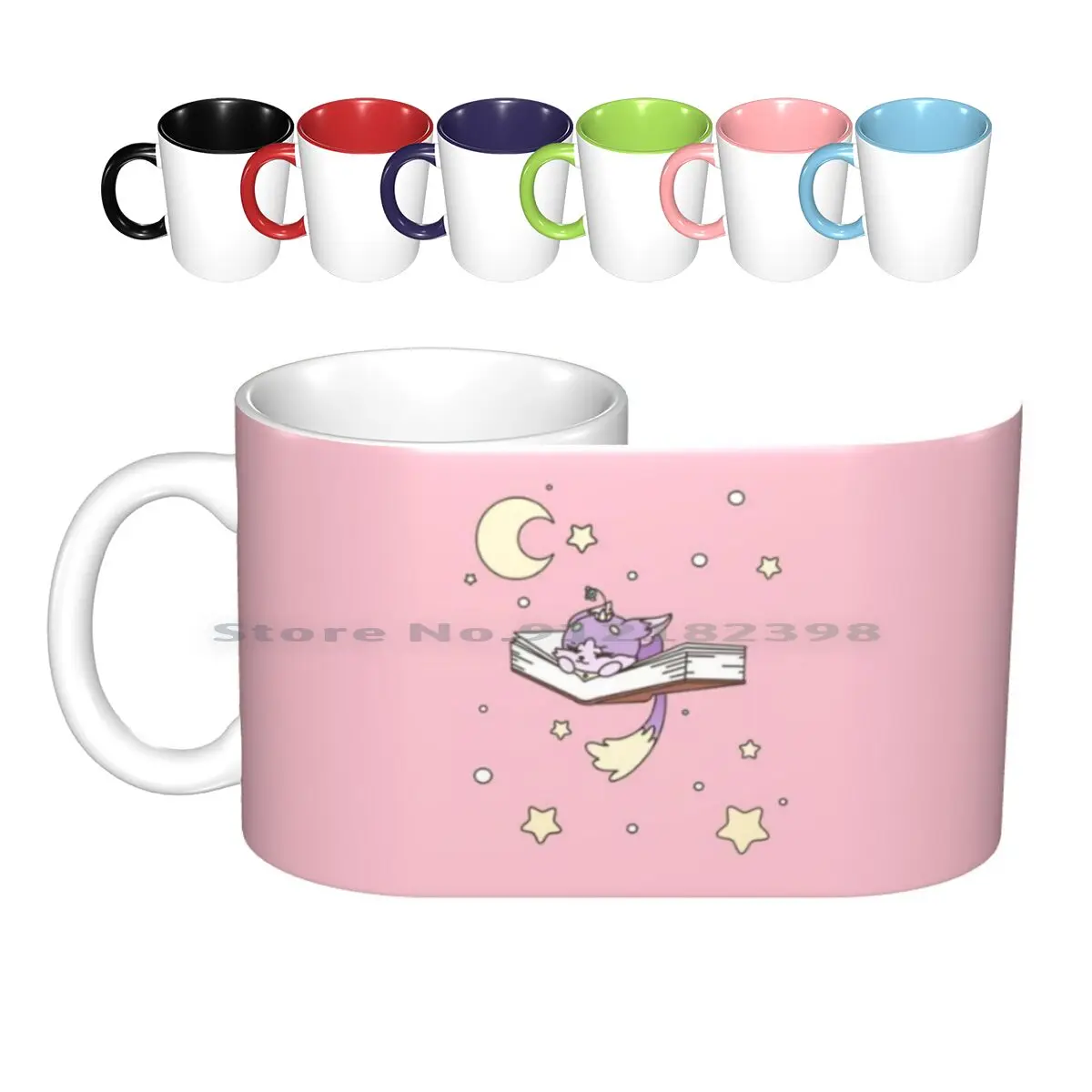 Sleepy Yuumi Ceramic Mugs Coffee Cups Milk Tea Mug Legends Yuumi Support Cute Kawaii Geeky Nerdy Gamer Games Cat Neko Kitty