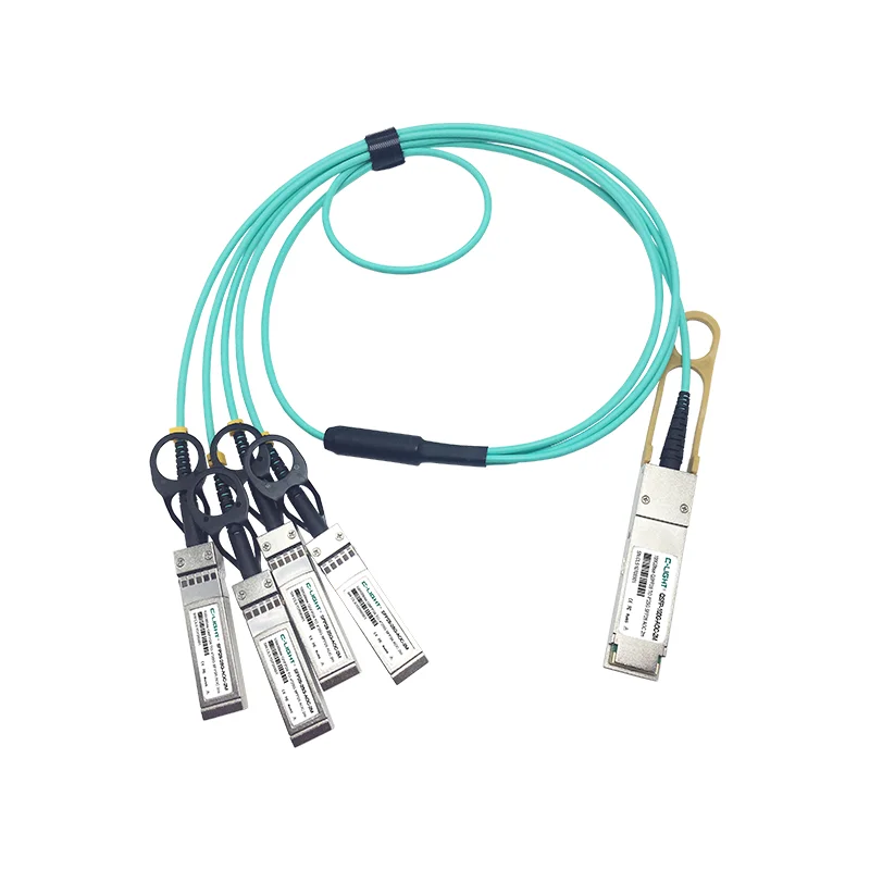 C-Light 100G AOC 100G QSFP28 to 4x25G SFP28 Breakout Active Optical Cable